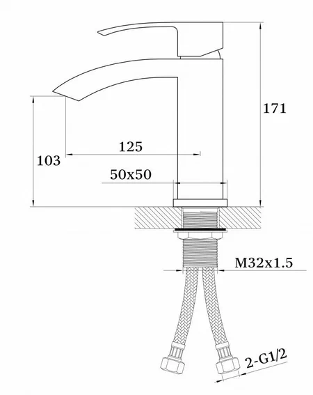 Cмеситель для раковины GANZER  CHROME GZ44011, GZ25011