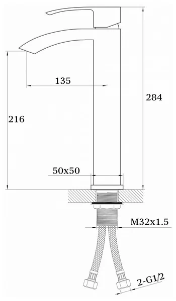 Смеситель для раковины и умывальника, хром/белый, Ganzer GZ44012-F