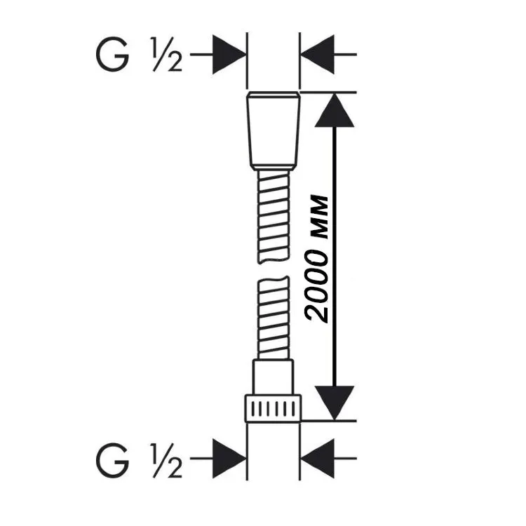 Шланг для душа 200см. GANZER прозрачный 10200 