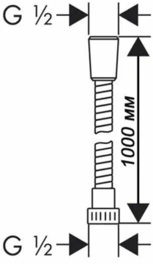 Шланг для биде 100см. белый GANZER 60100-F