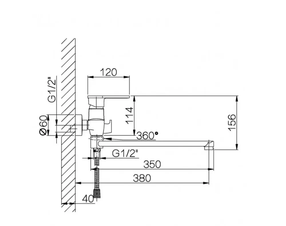 Смеситель для ванны GANZER GZ04041