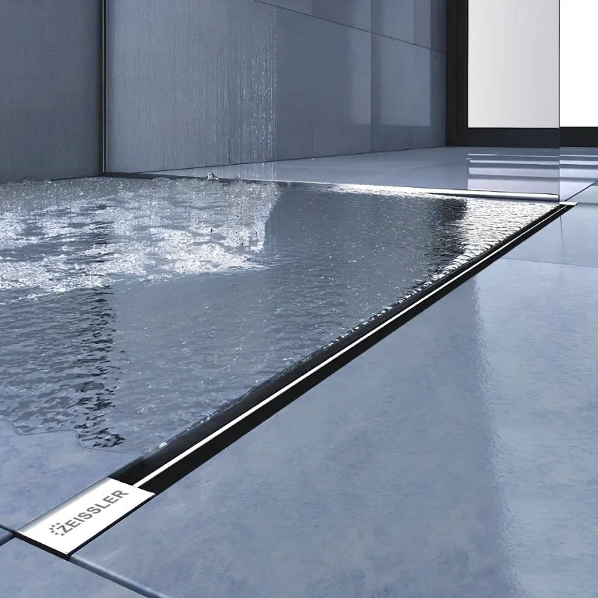 Линейный трап - 40 см ультратонкая модель с дизайн-вставкой Evolux TIM (4/1)